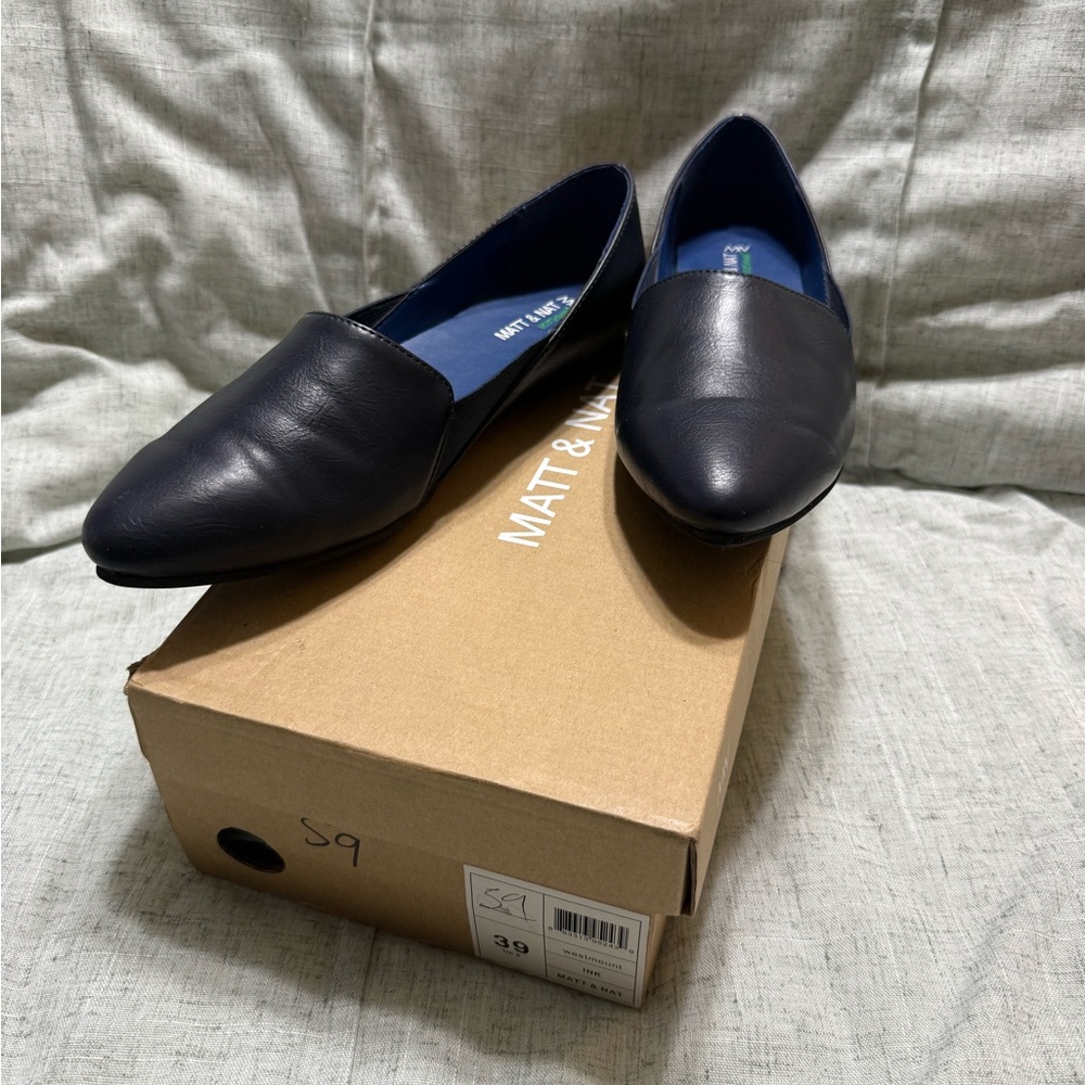 Matt & Natt Navy Flats